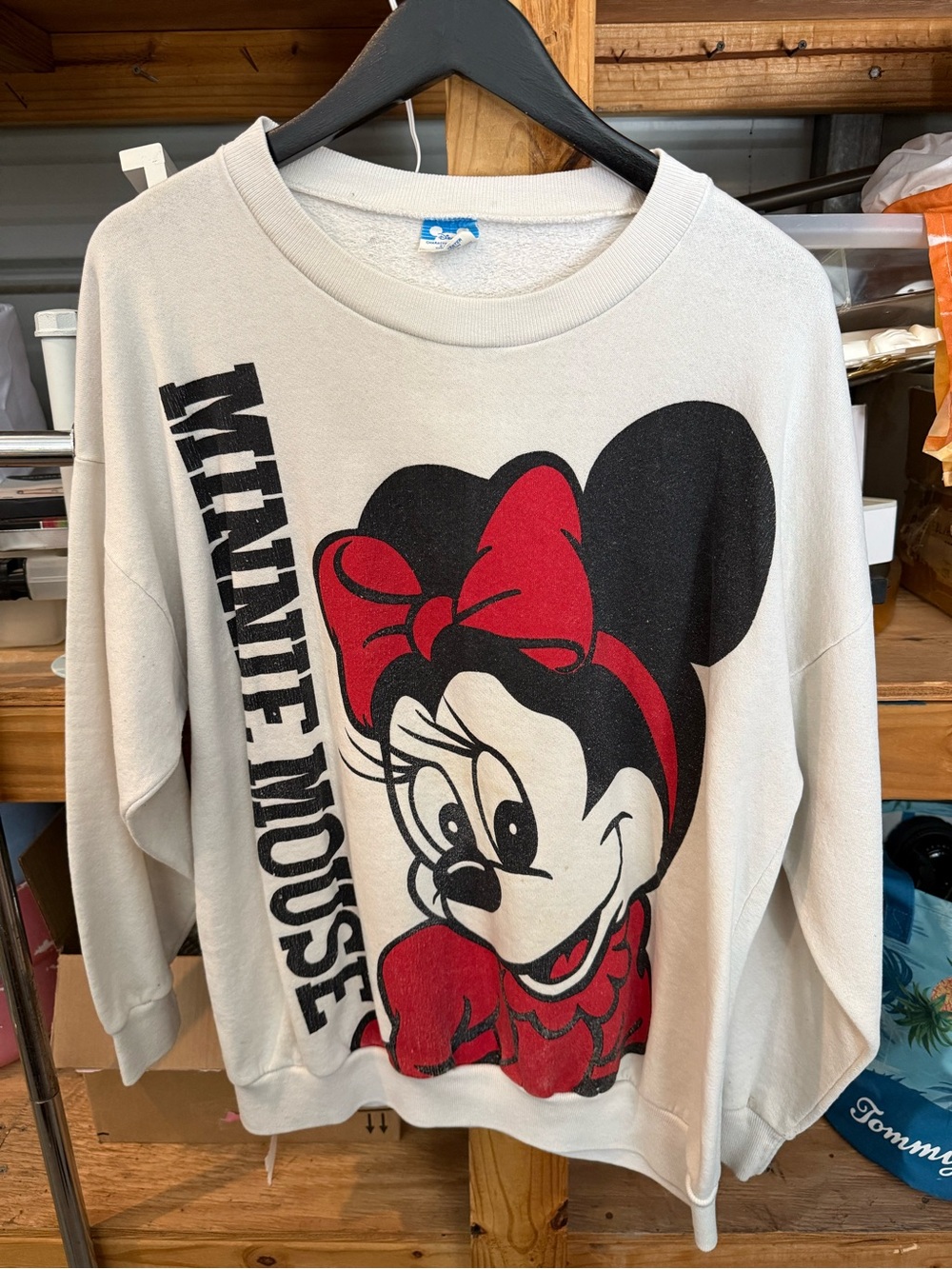 Minnie Mouse Graphic Crewneck Sweatshirt - White, Black & Red